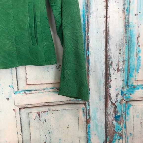 Vintage Fog City Green Suede Moto Jacket Women’s 8 - Picture 8 of 8